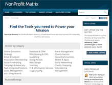 Tablet Screenshot of nonprofitmatrix.com